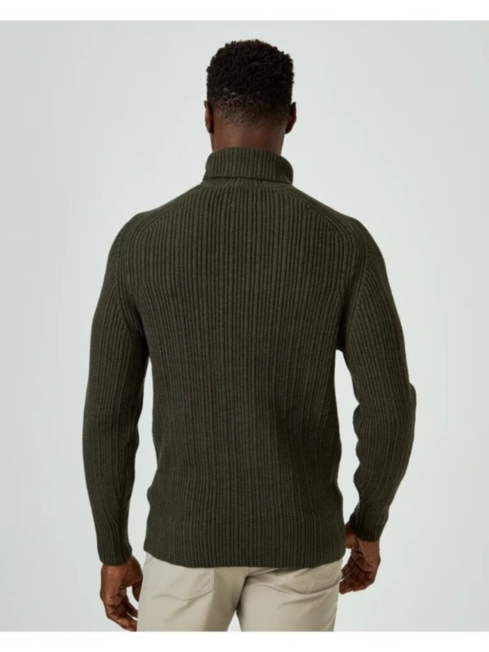 7 Diamonds Men's Turtleneck Sweater Olive Medium New With Tag - Picture 3 of 5